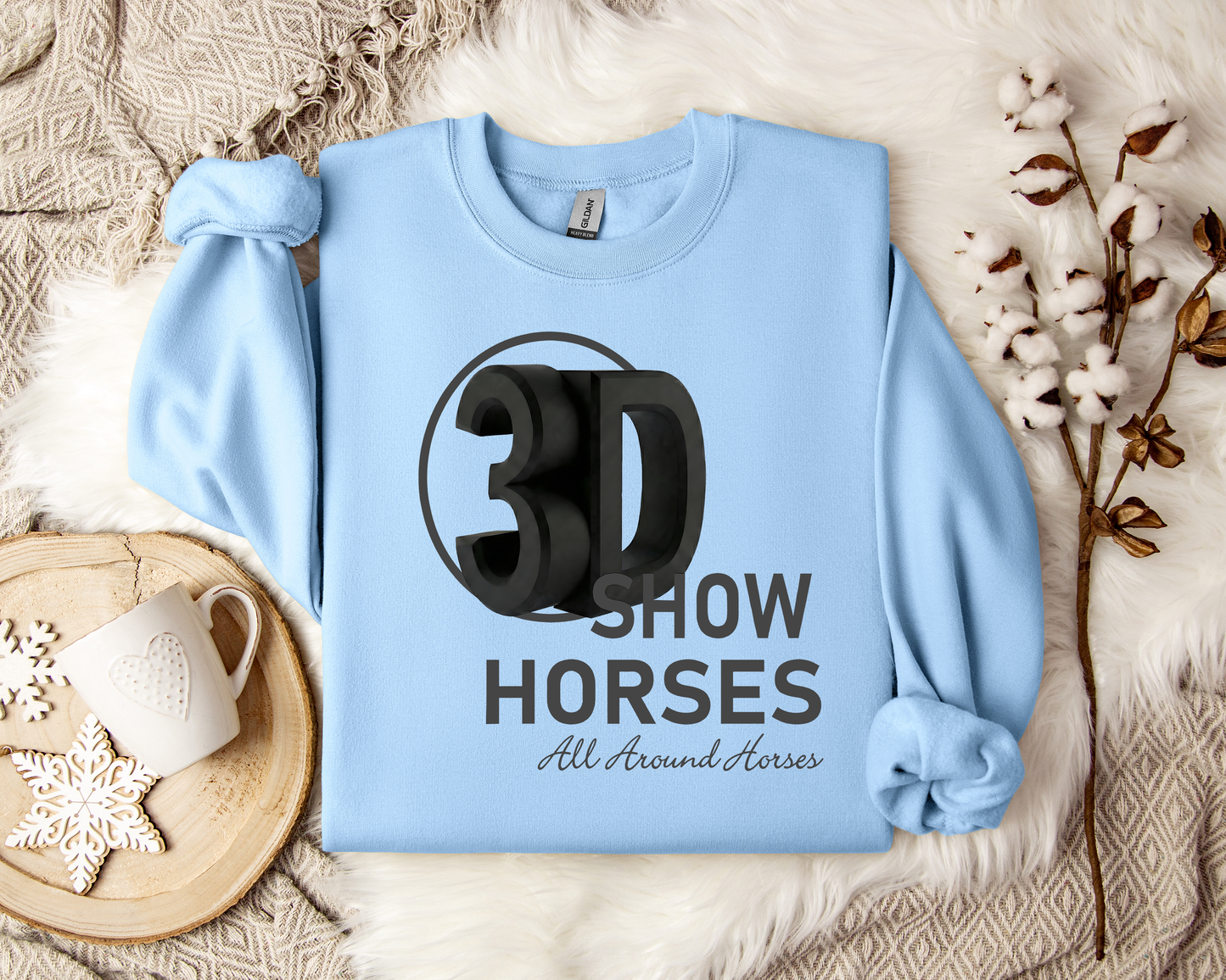 3D Show Horses Full Logo Apparel