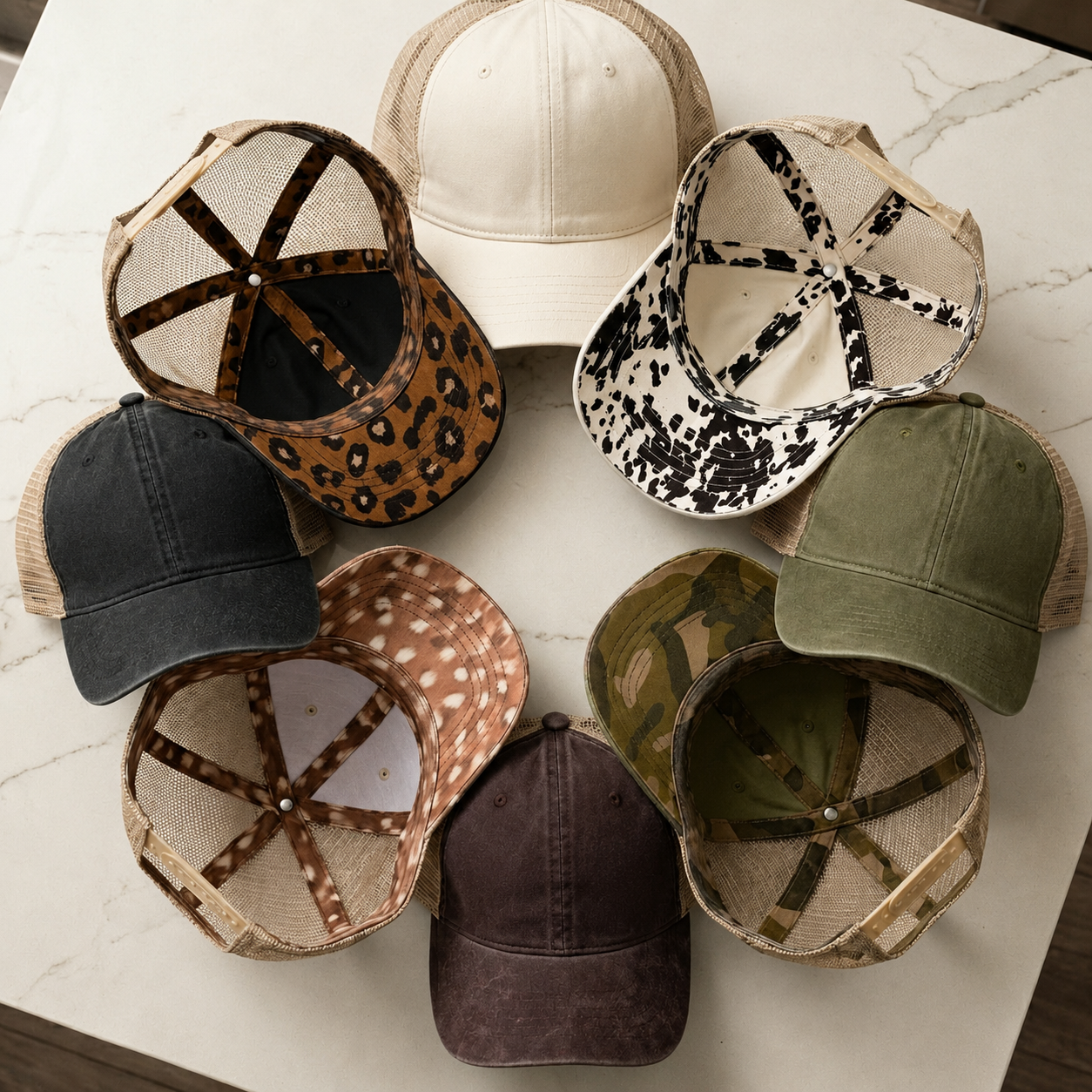 Horse Showin' Washed Mesh Decorative Hat