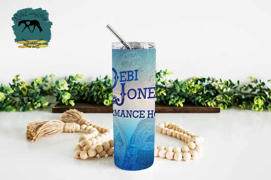 Custom Horse Barn Logo Tumbler with lid & straw
