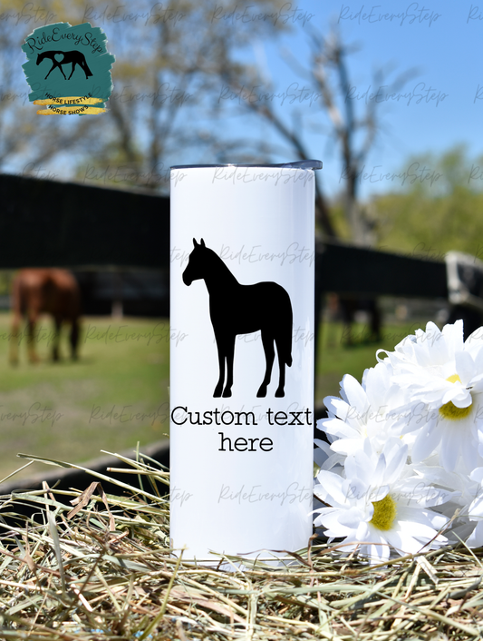 Halter Horse Tumbler with lid & straw