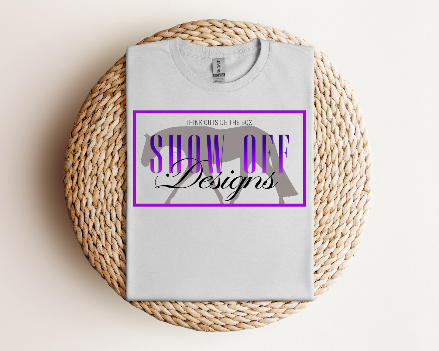 Show-Off Designs with Horse Background T-shirt