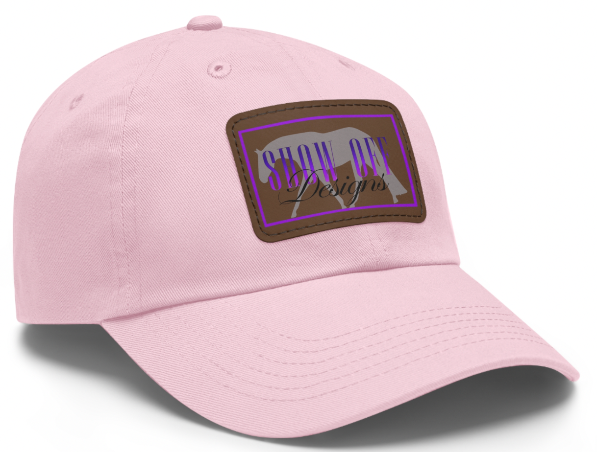 Show-Off Designs with leather Patch Logo Hat