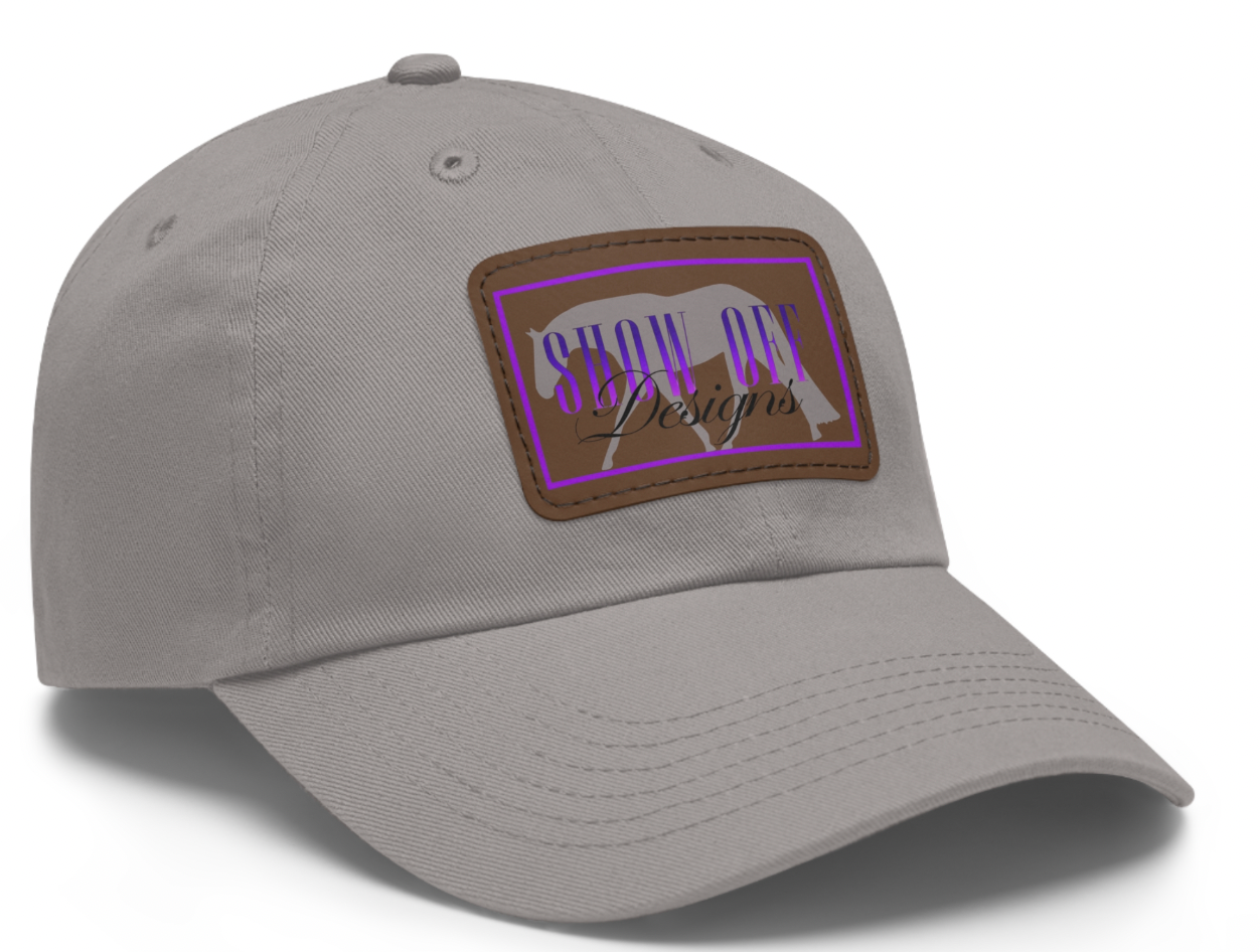 Show-Off Designs with leather Patch Logo Hat