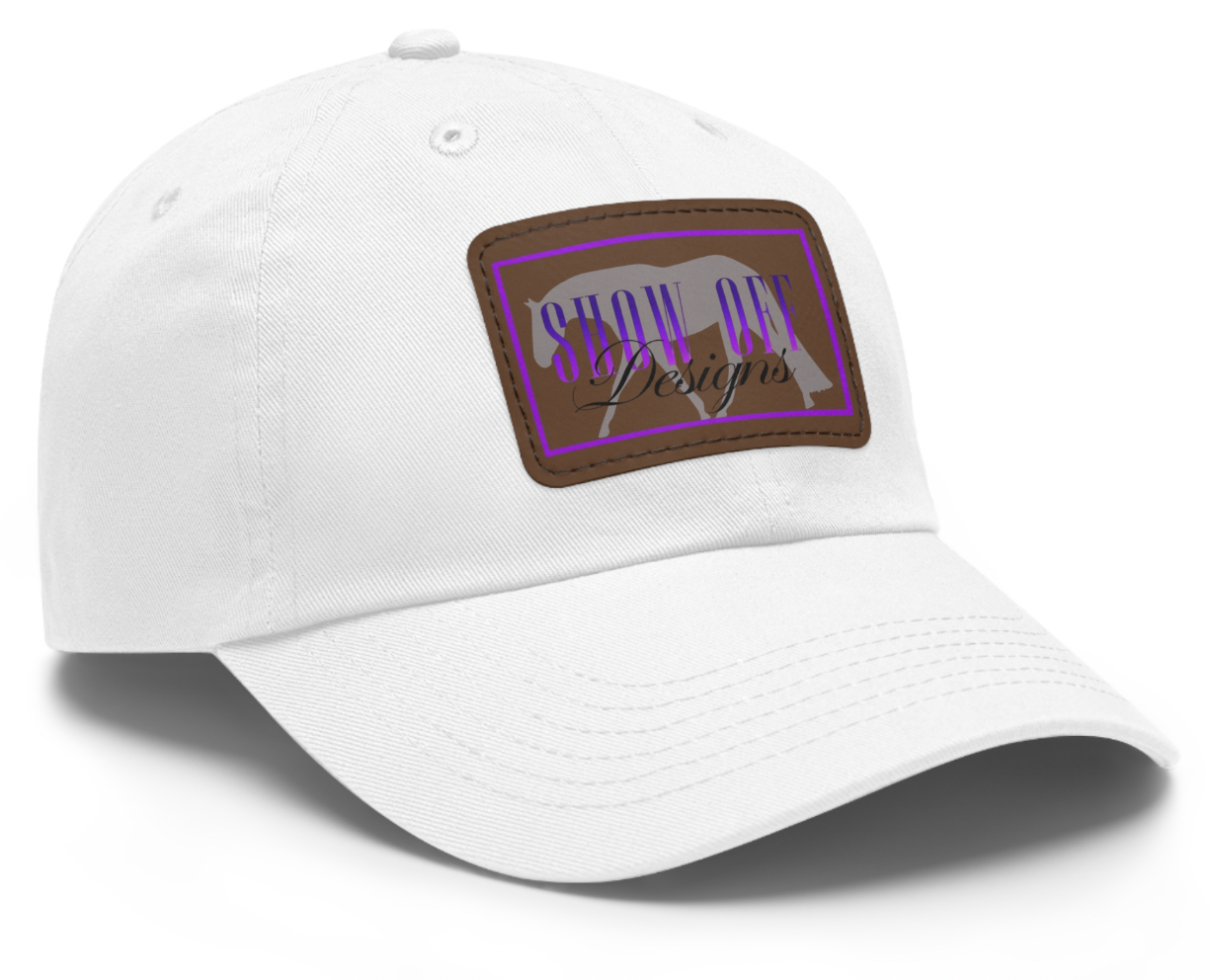 Show-Off Designs with leather Patch Logo Hat
