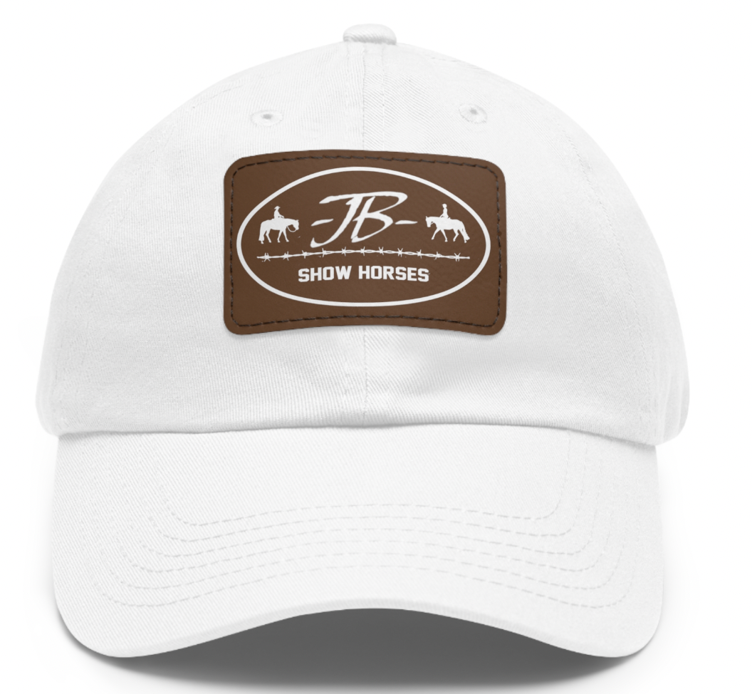 Justin Brown Show Horses with leather Patch Logo Hat