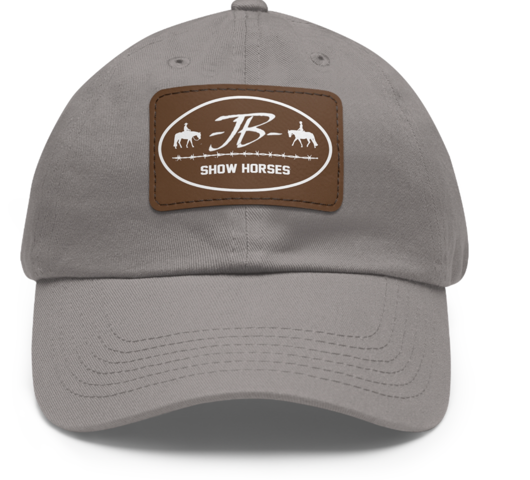 Justin Brown Show Horses with leather Patch Logo Hat