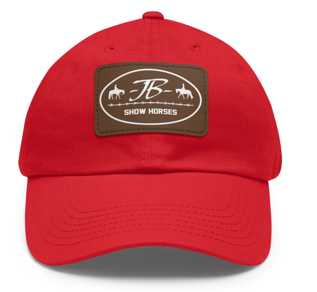 Justin Brown Show Horses with leather Patch Logo Hat