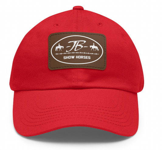 Justin Brown Show Horses with leather Patch Logo Hat