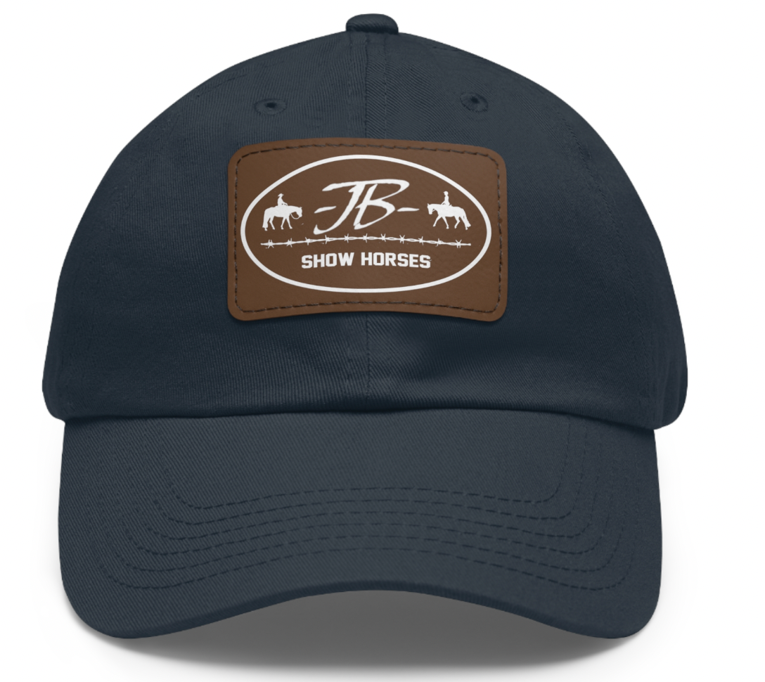 Justin Brown Show Horses with leather Patch Logo Hat