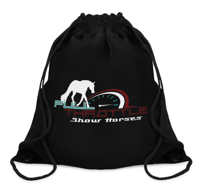 Full Throttle Show Horses Drawstring Bag
