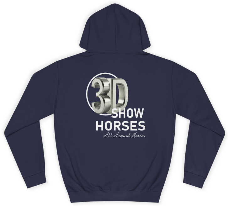 3D Show Horses Chest Logo Hoodie