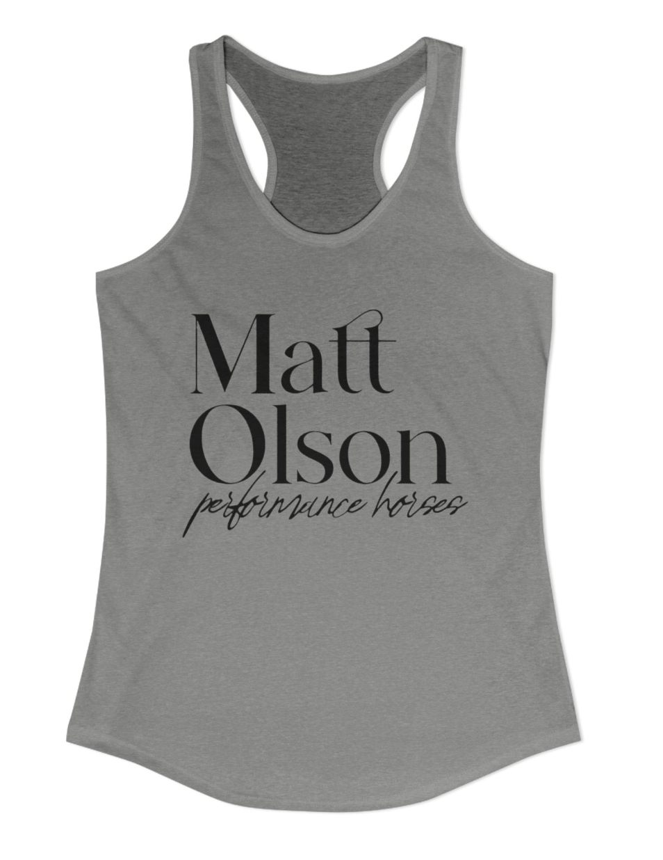 Matt Olson Performance Horses Chest Logo Racerback Tank