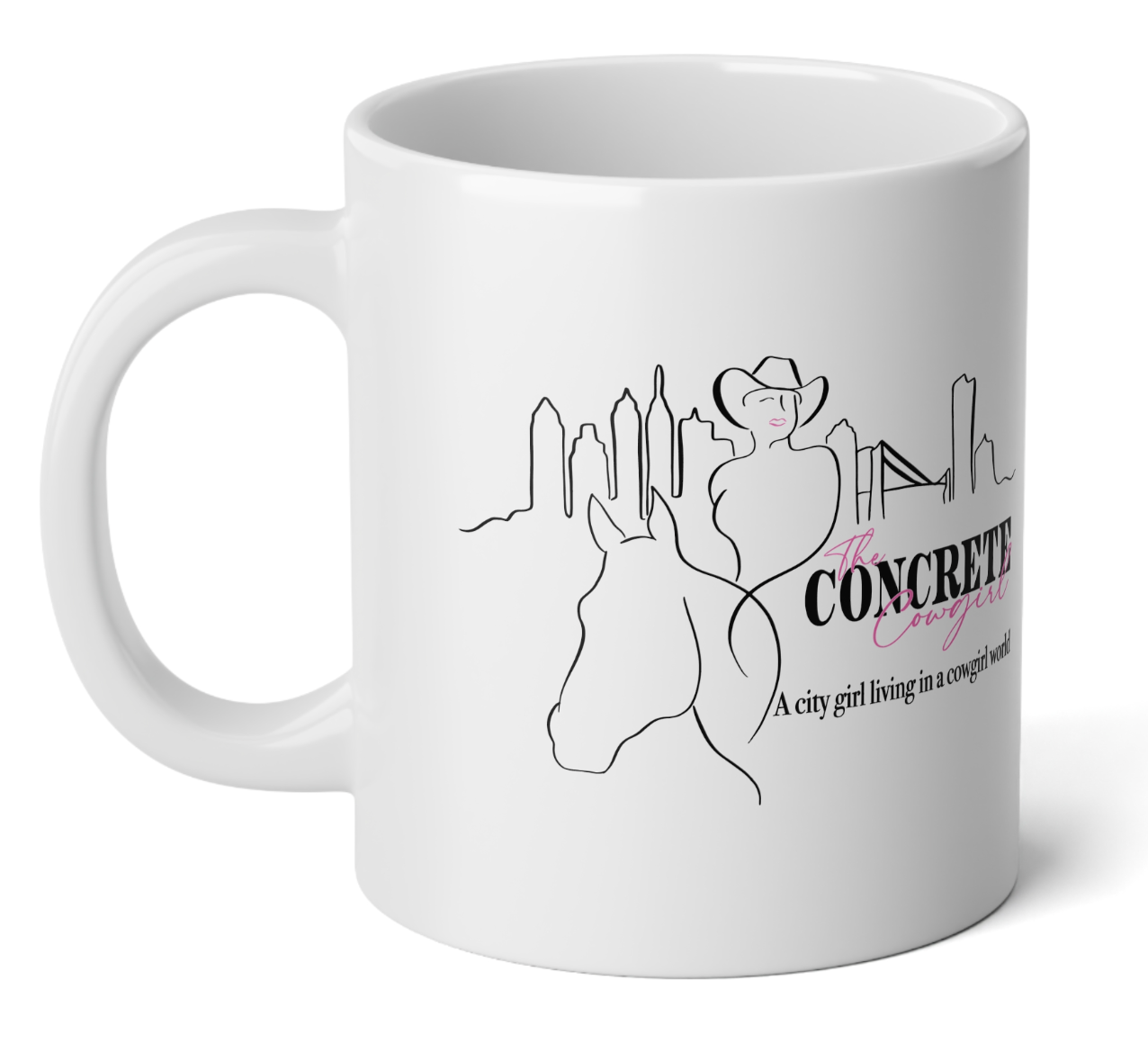 Concrete Cowgirl Horses Mug