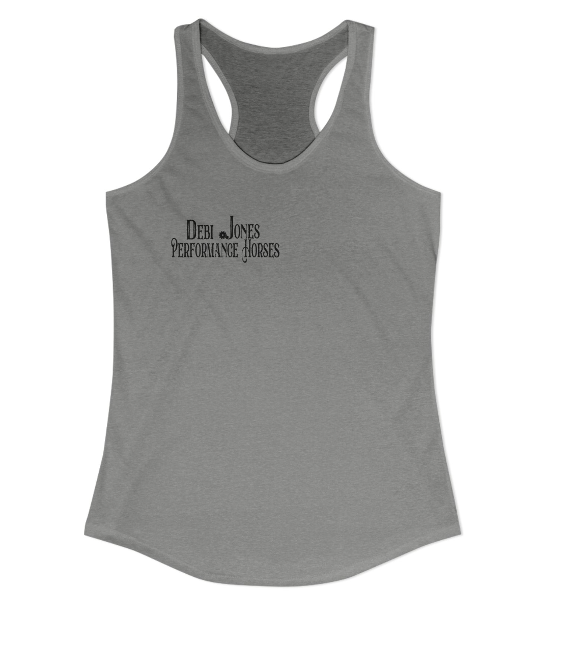 Debi Jones Performance Horses Chest Logo Racerback Tank