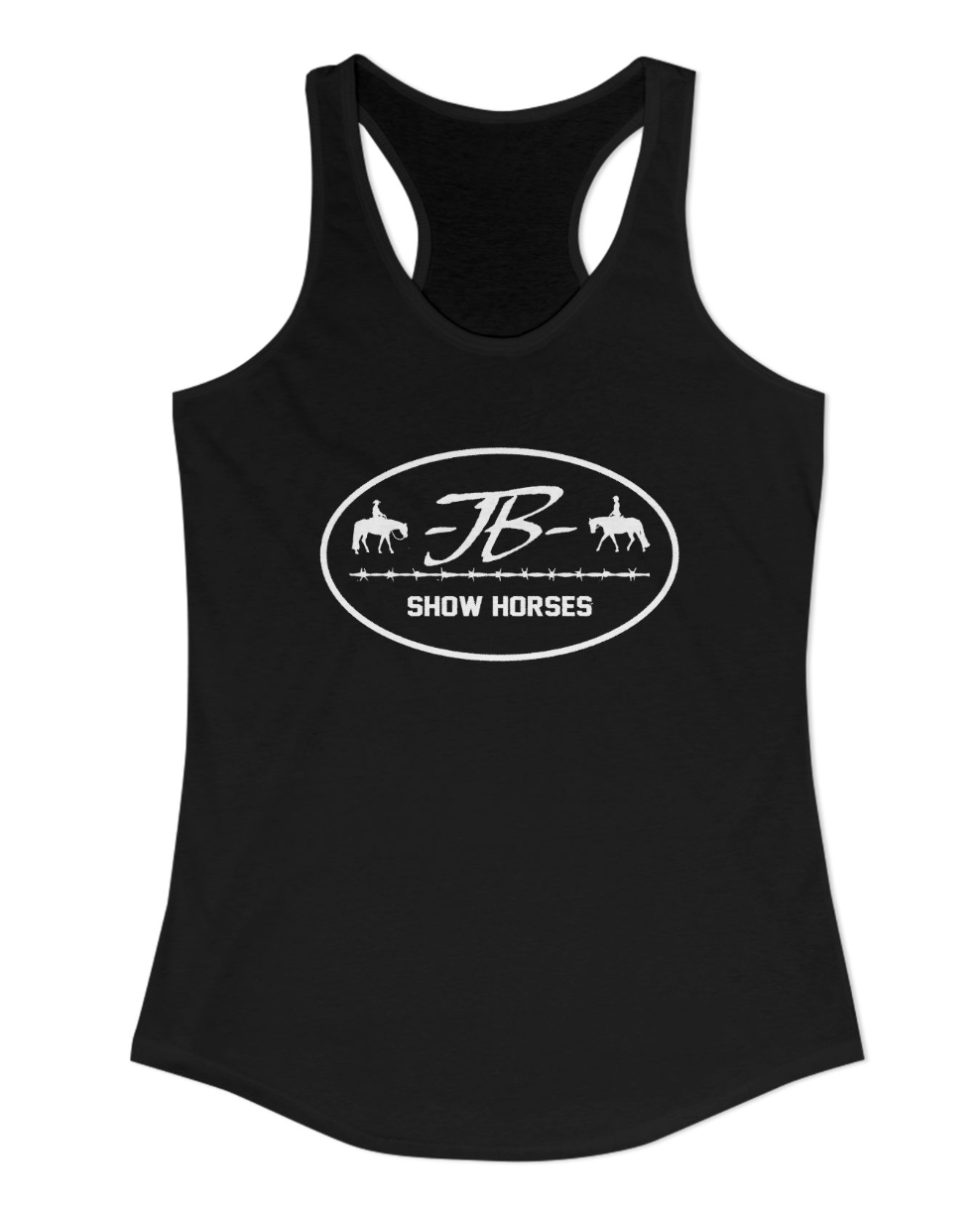 Justin Brown Show Horses Full Logo Racerback Tank