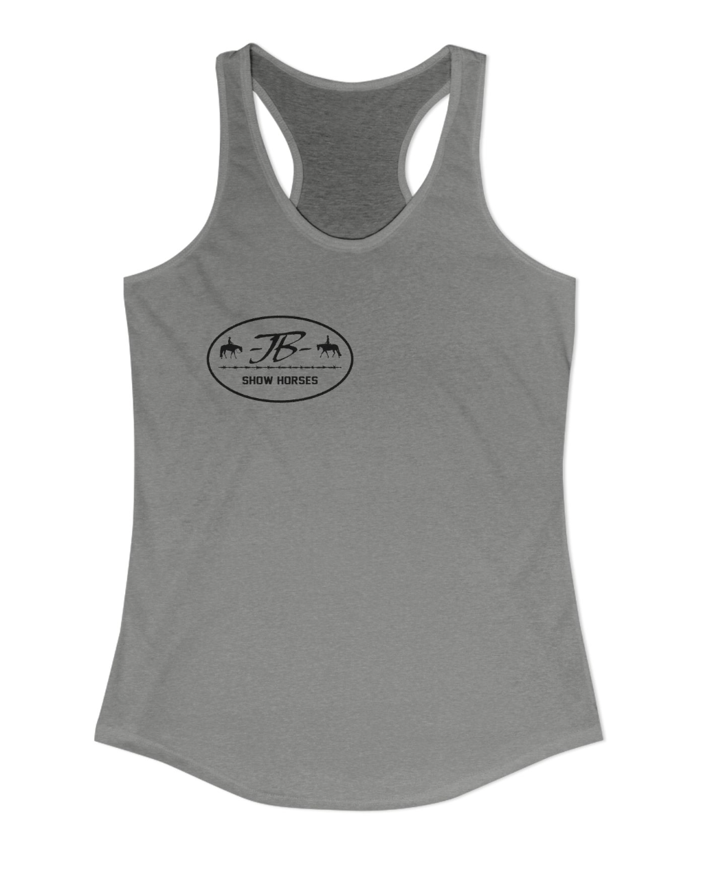 Justin Brown Show Horses Chest Logo Racerback Tank