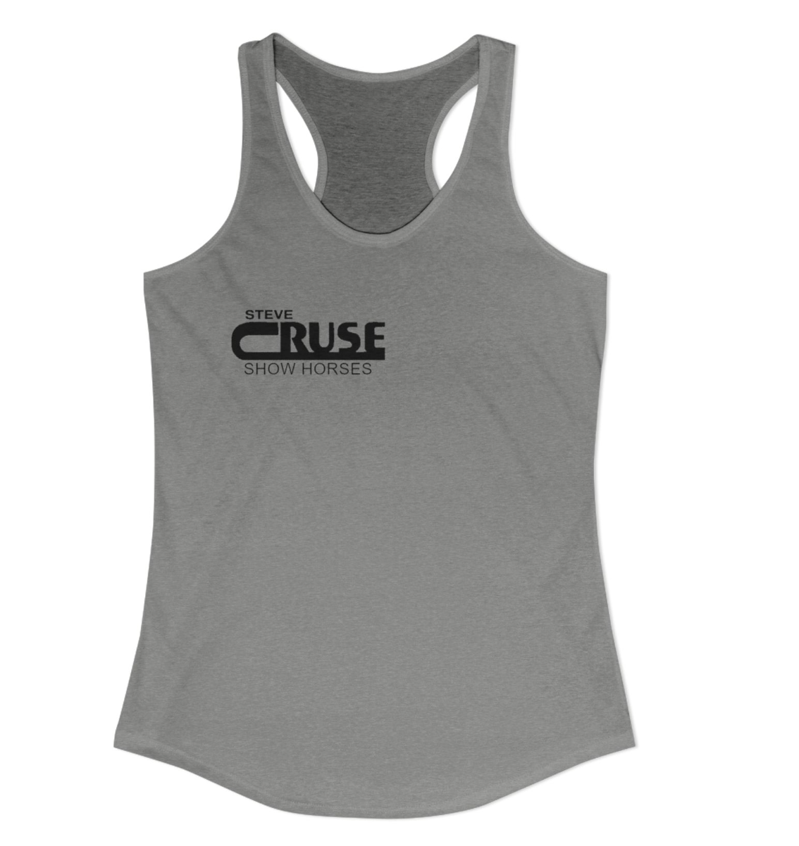 Steve Cruse Show Horses Chest Logo Racerback Tank