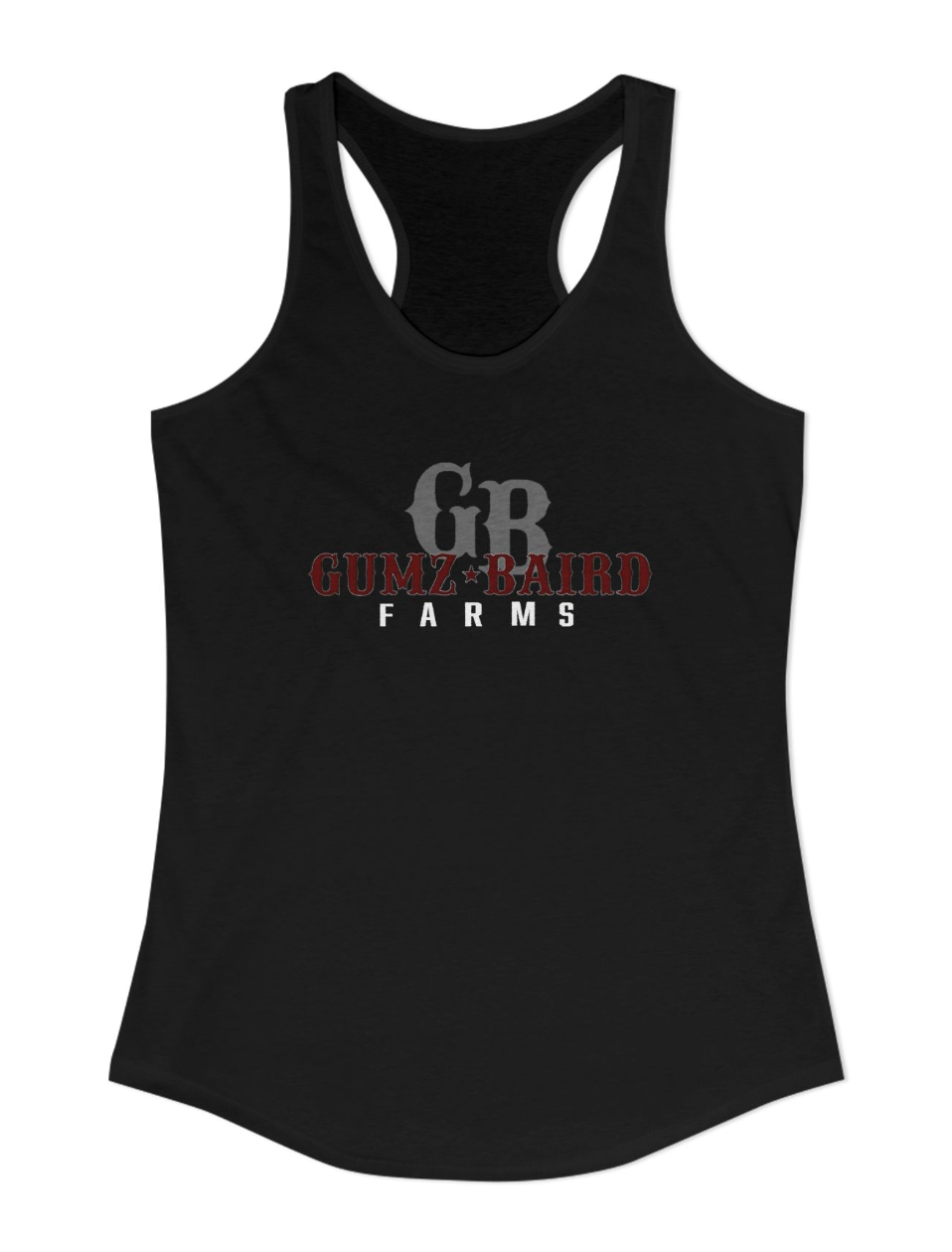 Gumz-Baird Farms Full Logo Racerback Tank
