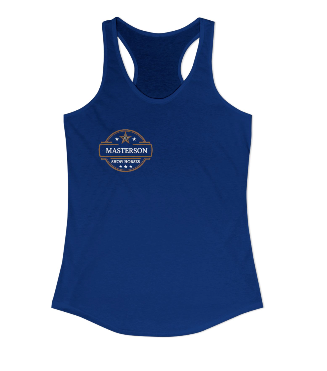 Masterson Show Horses Chest Logo Racerback Tank