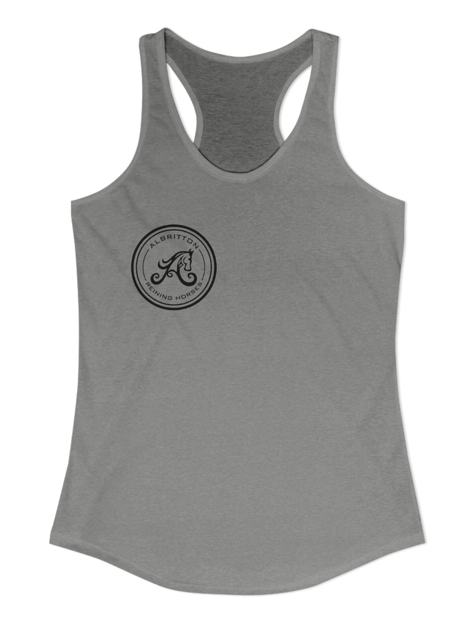 Albritton Reining Horses Chest Logo Racerback Tank