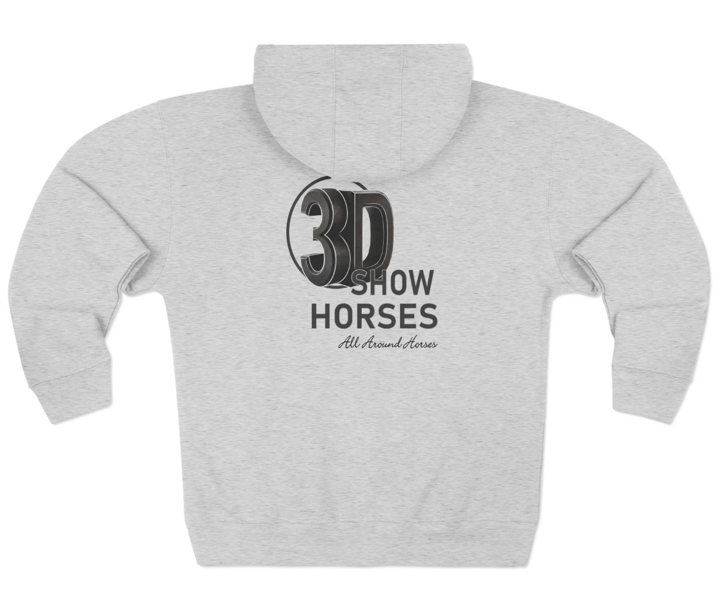 3D Show Horses Zip Up Hoodie