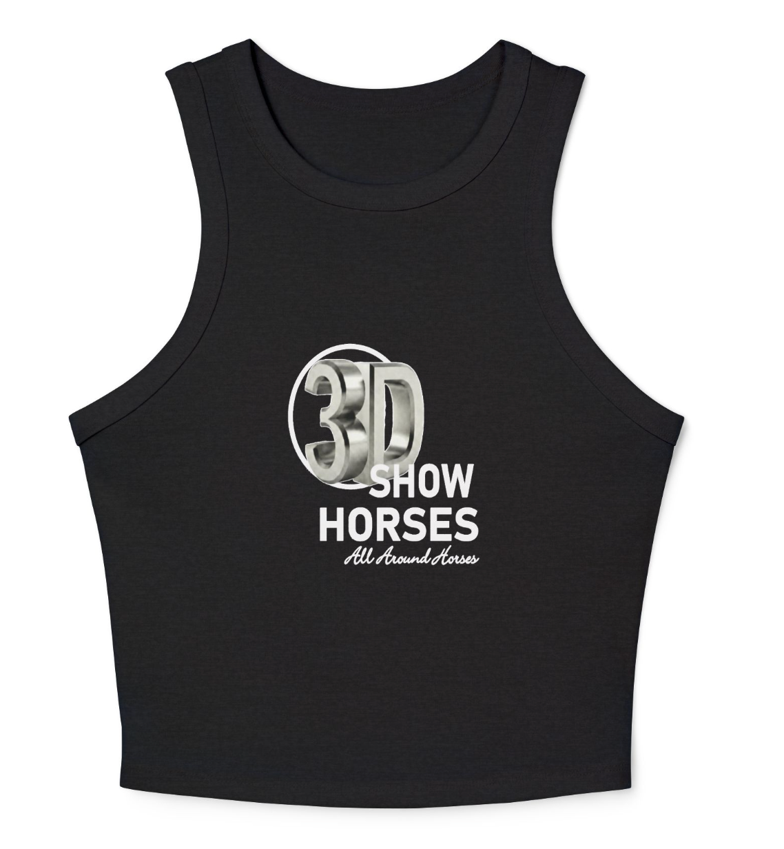 3D Show Horses Women's Micro Rib Racer Tank Top