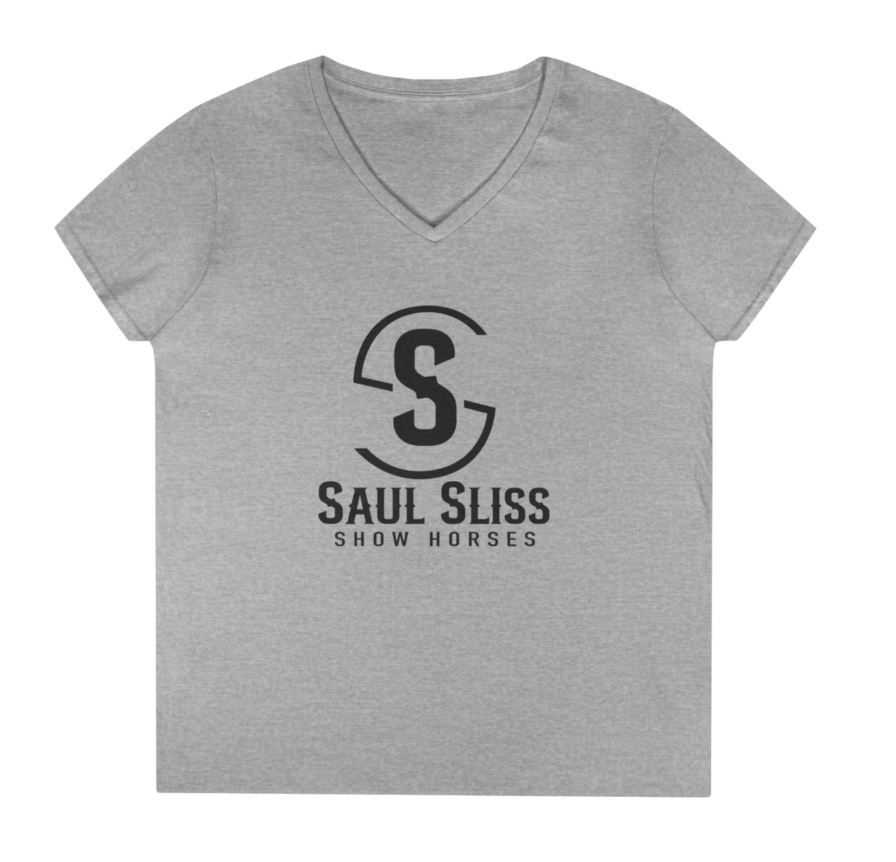 Saul Sliss Show Horses Full Logo Women's Fitted V-neck Apparel