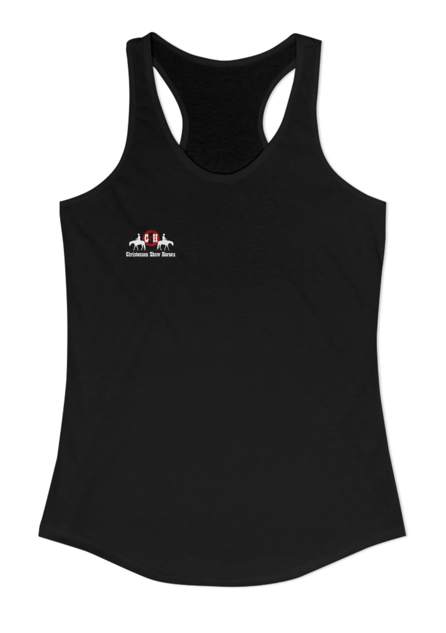 Christensen Show Horses Chest Logo Racerback Tank