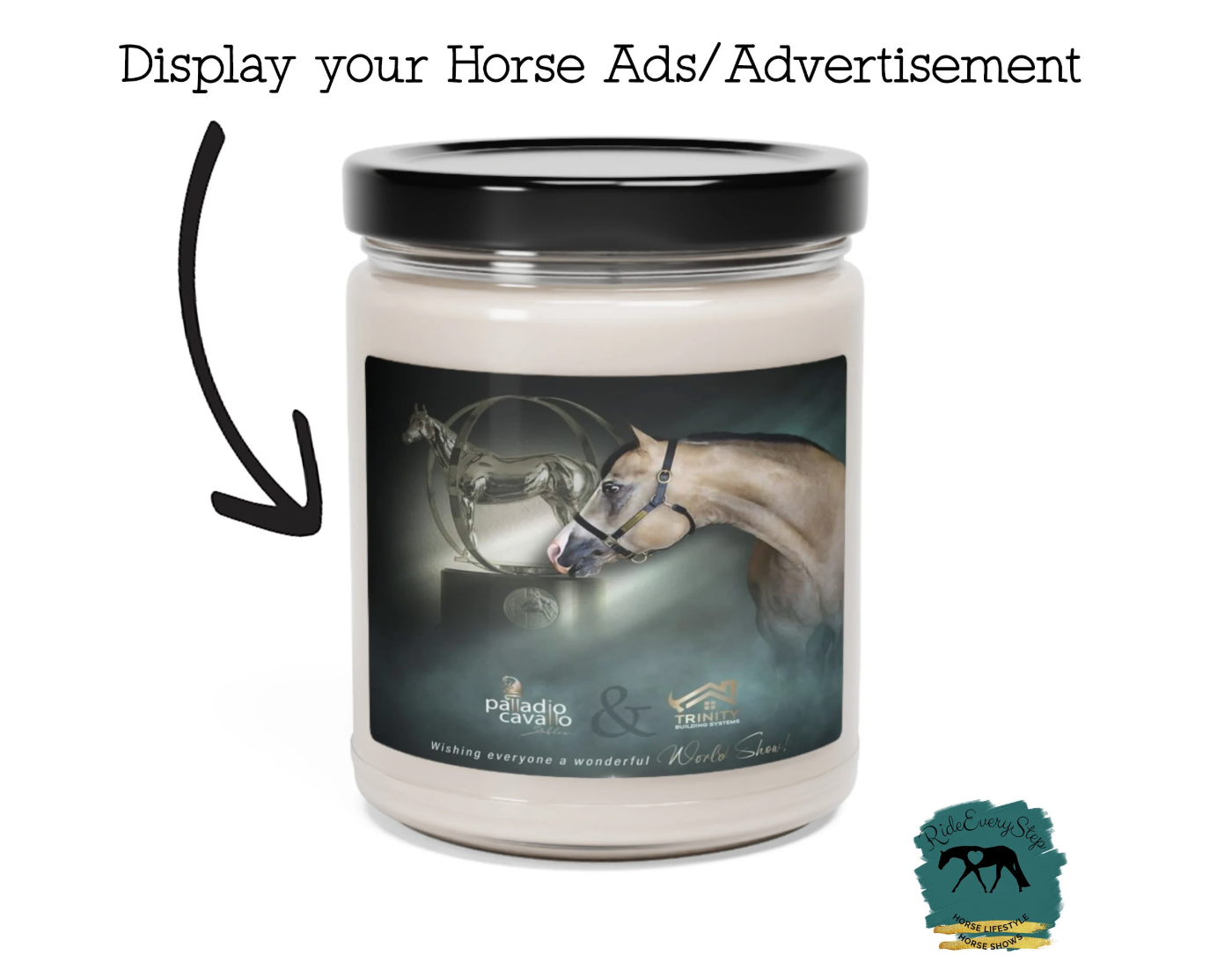 20oz. Horse Personalized Ads Candle