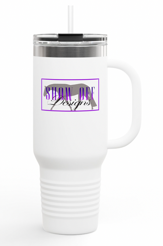 Show-Off Designs with Horse Background Tumbler 20oz/40 oz.