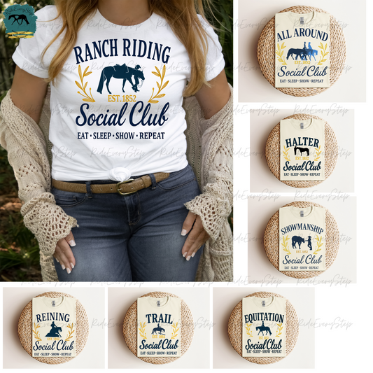 Custom Horse Disciplines Social Club Apparel