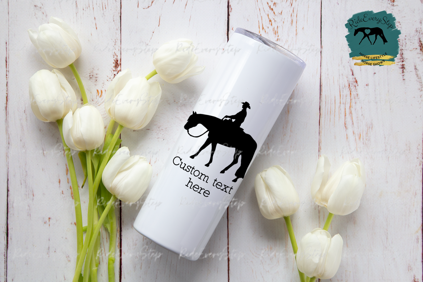Western Pleasure Tumbler with lid & straw