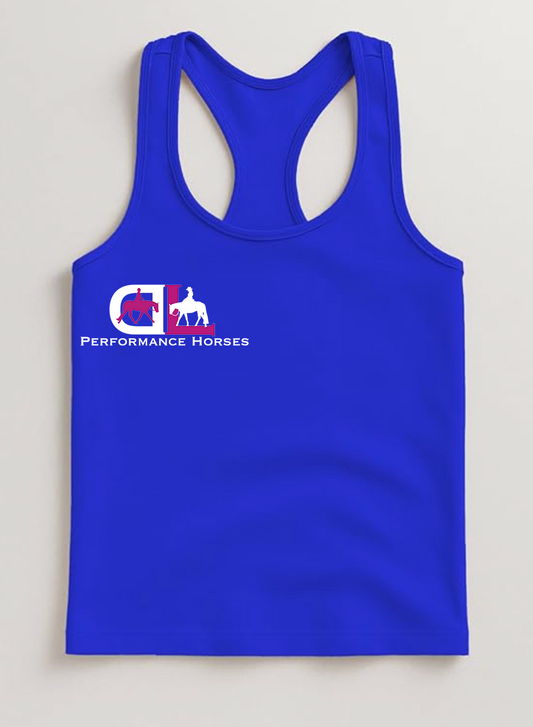 Dana Laing Performance Horses Chest Logo Youth Racerback Tank