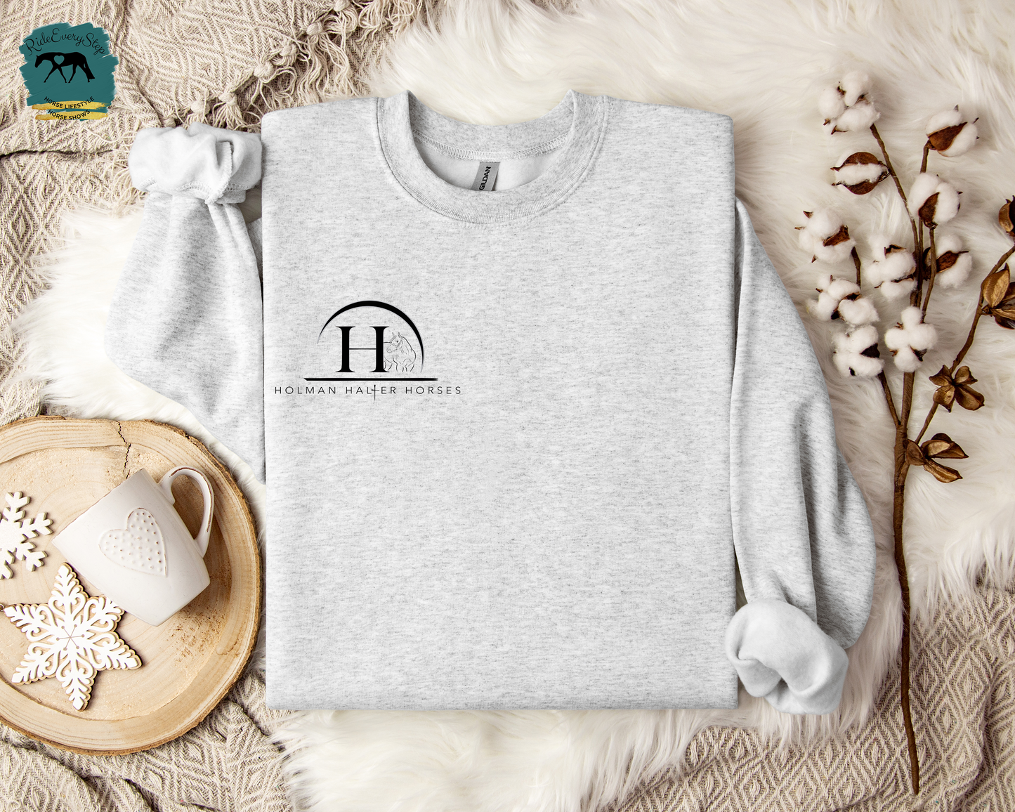 Holman Halter Horses Chest Logo Apparel