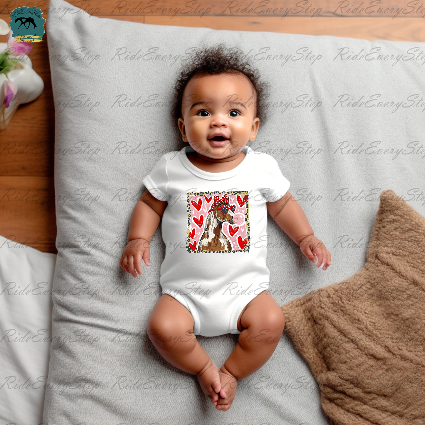 Leopard Valentine's Day Custom Horse Toddler and Infant
