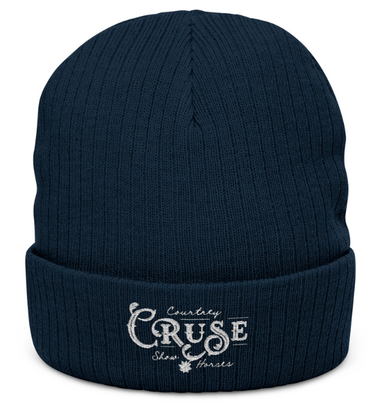 Courtney Cruse Ribbed Knit Beanie