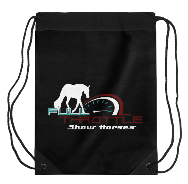 Full Throttle Show Horses Drawstring Bag