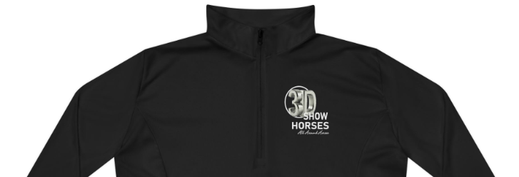3D Show Horses Quarter-Zip Pullover