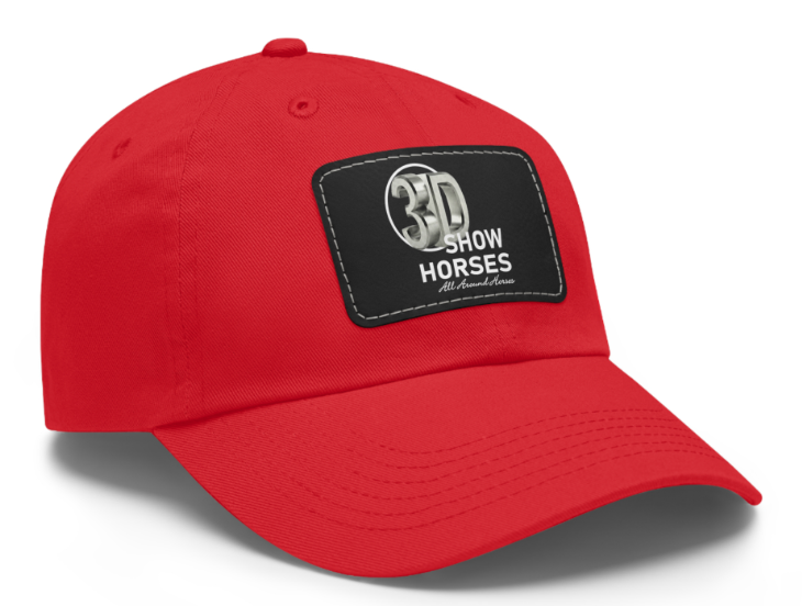 3D Show Horses Logo Square Patch Cap