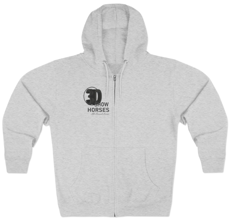 3D Show Horses Zip Up Hoodie
