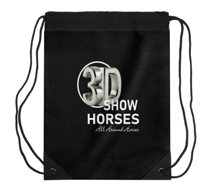 3D Show Horses Drawstring Bag