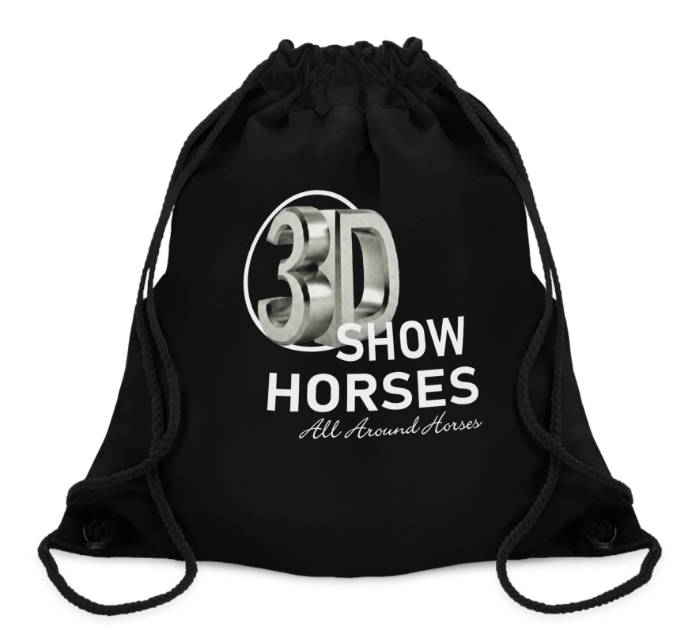 3D Show Horses Drawstring Bag