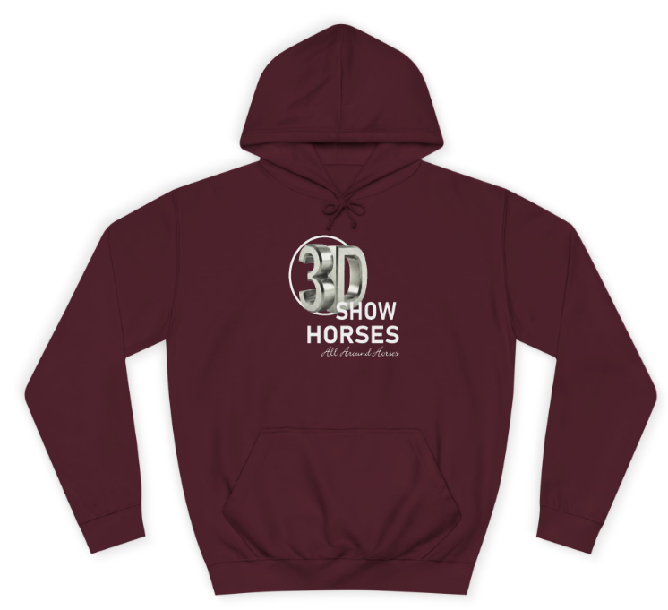 3D Show Horses Full Logo Hoodie