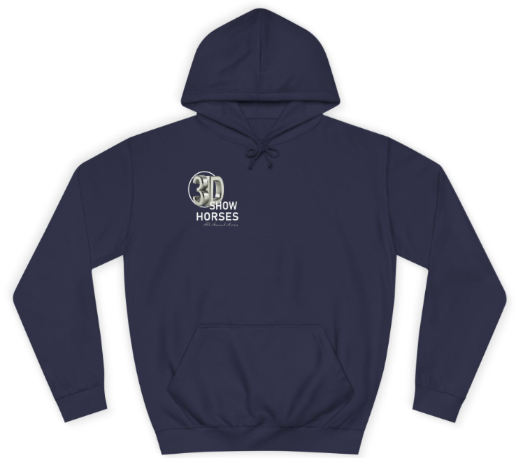 3D Show Horses Chest Logo Hoodie
