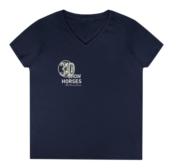 3D Show Horses Chest Logo V-neck Apparel