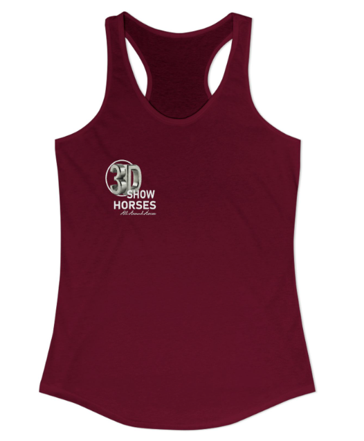 3D Show Horses Chest Logo Racerback Tank