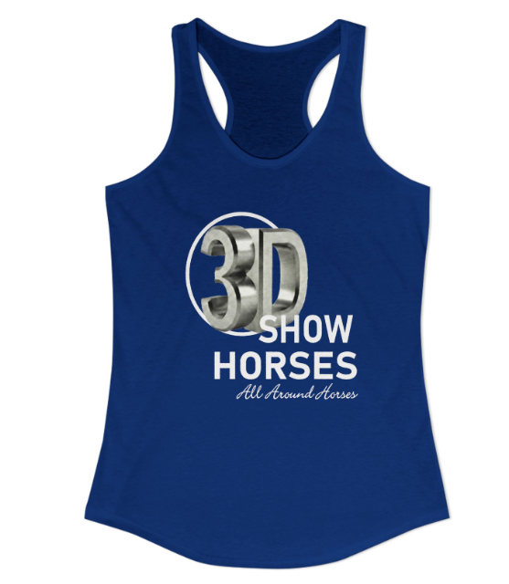 3D Show Horses Full Logo Racerback Tank