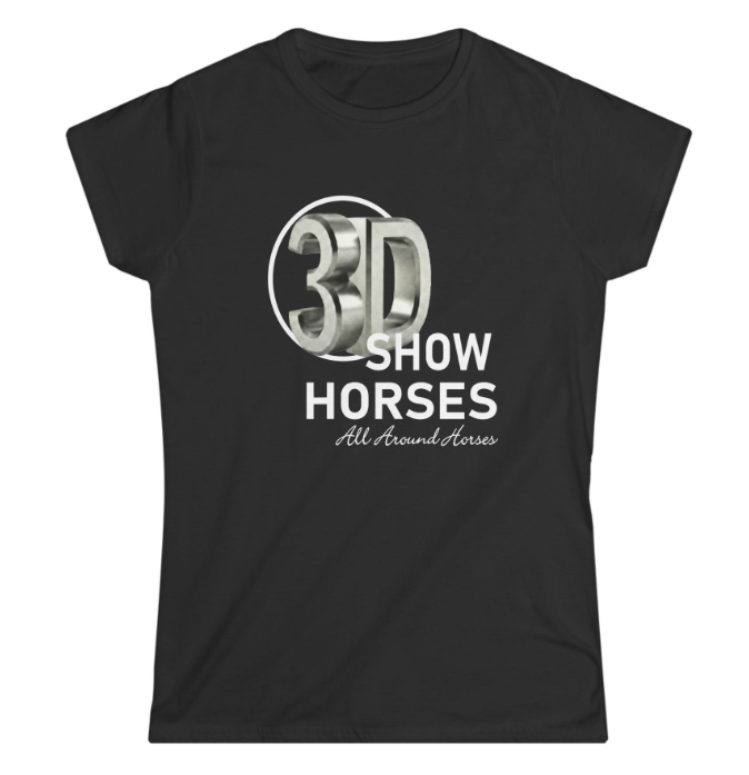 3D Show Horses Full Logo Women's Fitted Shirt
