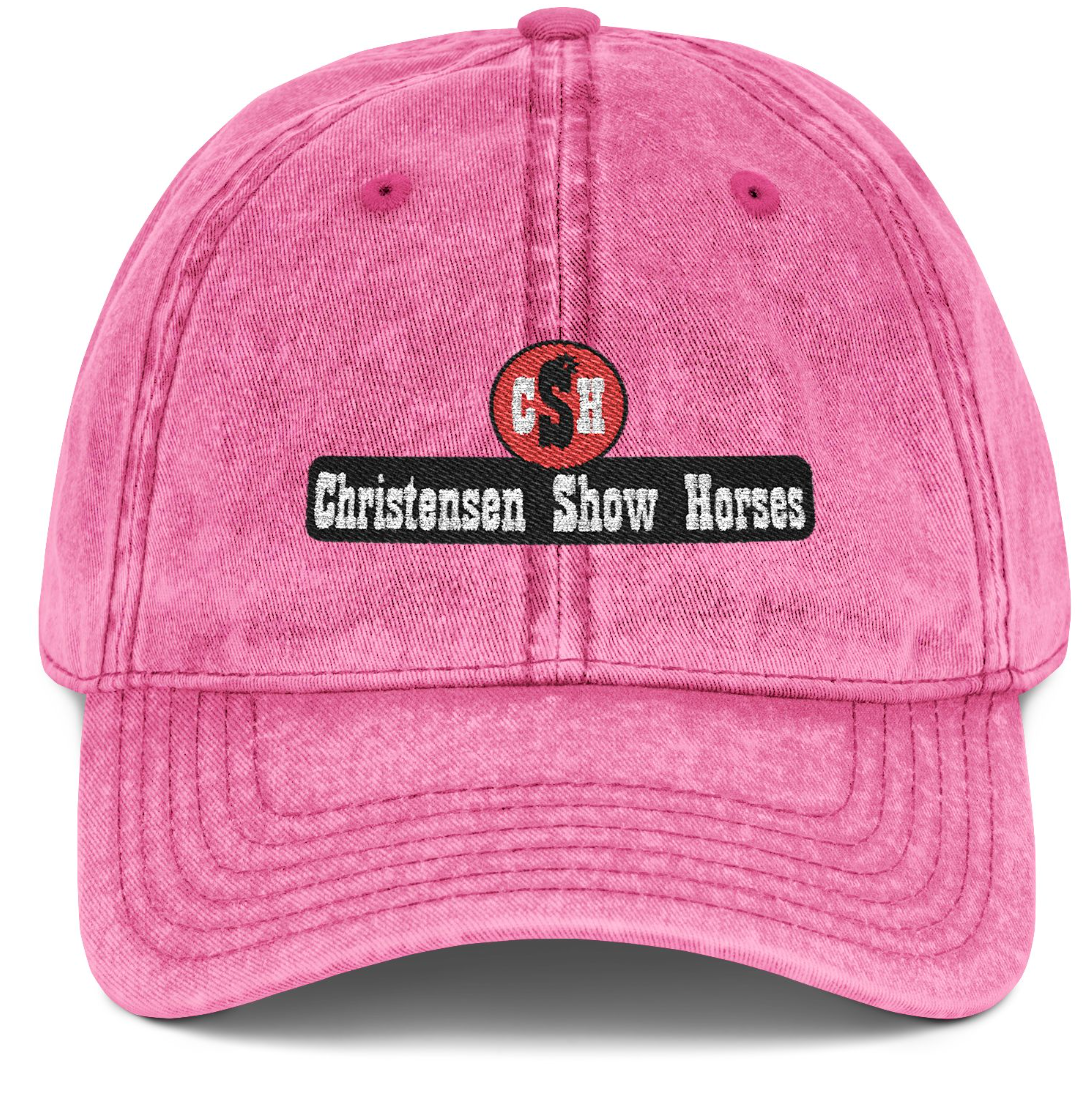 Vintage Cap Embroidery Christensen Show Horses Logo