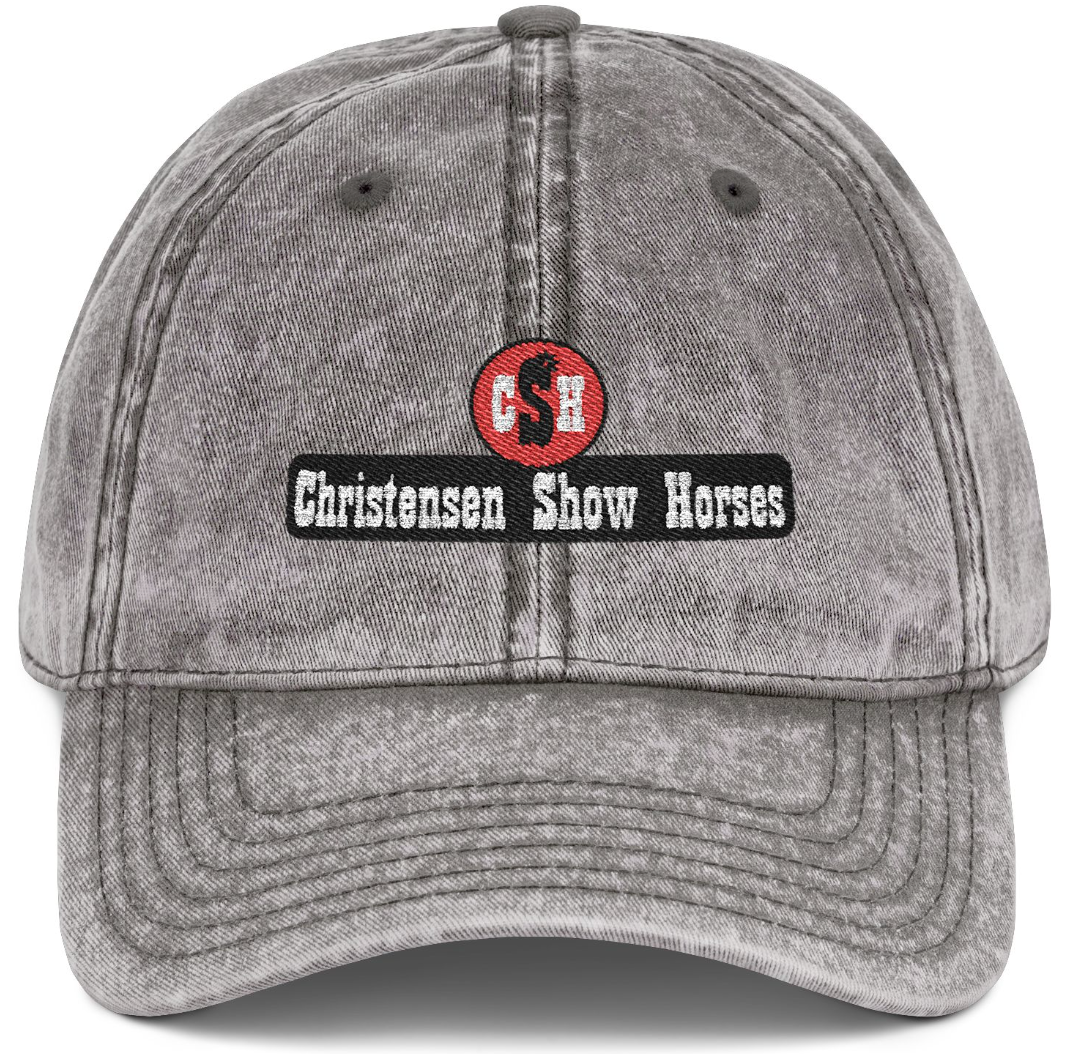Vintage Cap Embroidery Christensen Show Horses Logo